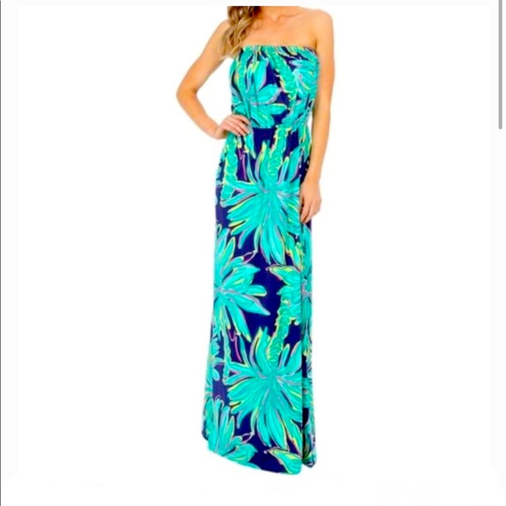 Lilly Pulitzer strapless maxi dress, size large, new without tags